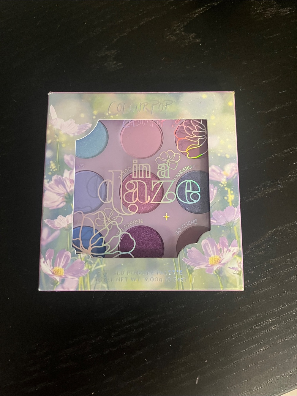 ColourPop eyeshadow palette - Lavender, Teal & Blue shades